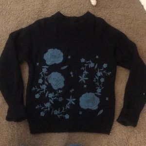 Who What Wear Embroidered Sweater